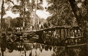 Puente de Grapevine sobre el río Chickahominy, 1861-65 de Mathew B. Brady